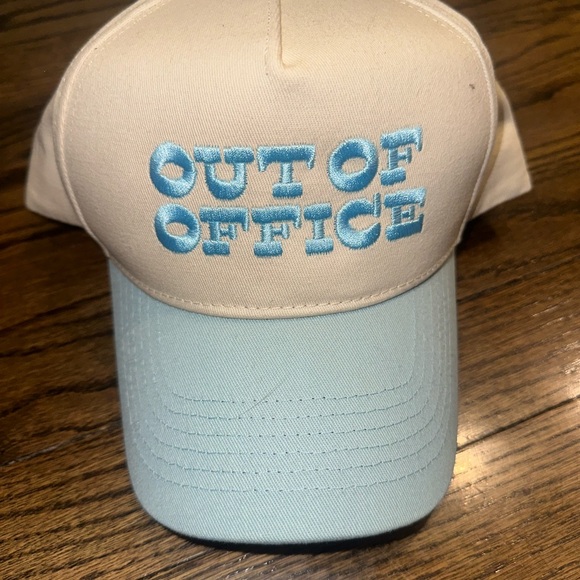 Beige and Blue 'Out of Office' Cap - Picture 3 of 5